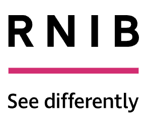 Royal National Institute of Blind People logo. RNIB - See differently.